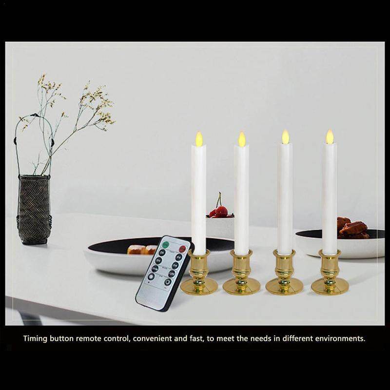 BOKALI 6pcs Remote Control Electric LED Flameless Candles Battery Flickering Lights