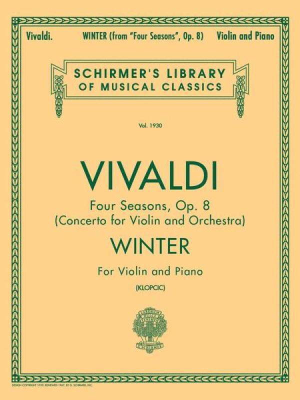 Schirmer Library of Classics Volume 1930 Schirmer Library of Classics Volume 1930 Violin and Piano By Antonio Vivaldi Malaysia