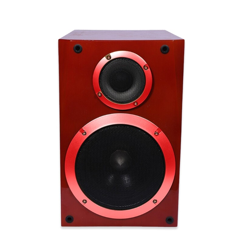 2pcs ABS Red 3  Speaker Decorative Circle with Black Protective Grille Mesh Protection DIY