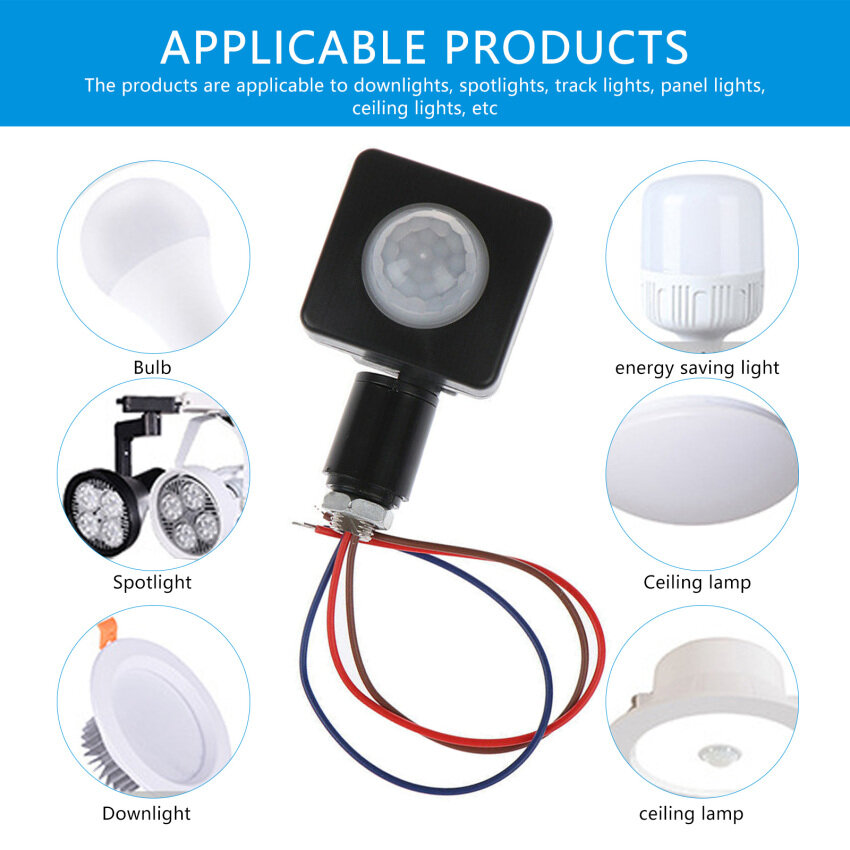 220V PIR Body Infrared Motion Sensor Automatic Switch Infrared Intelligent