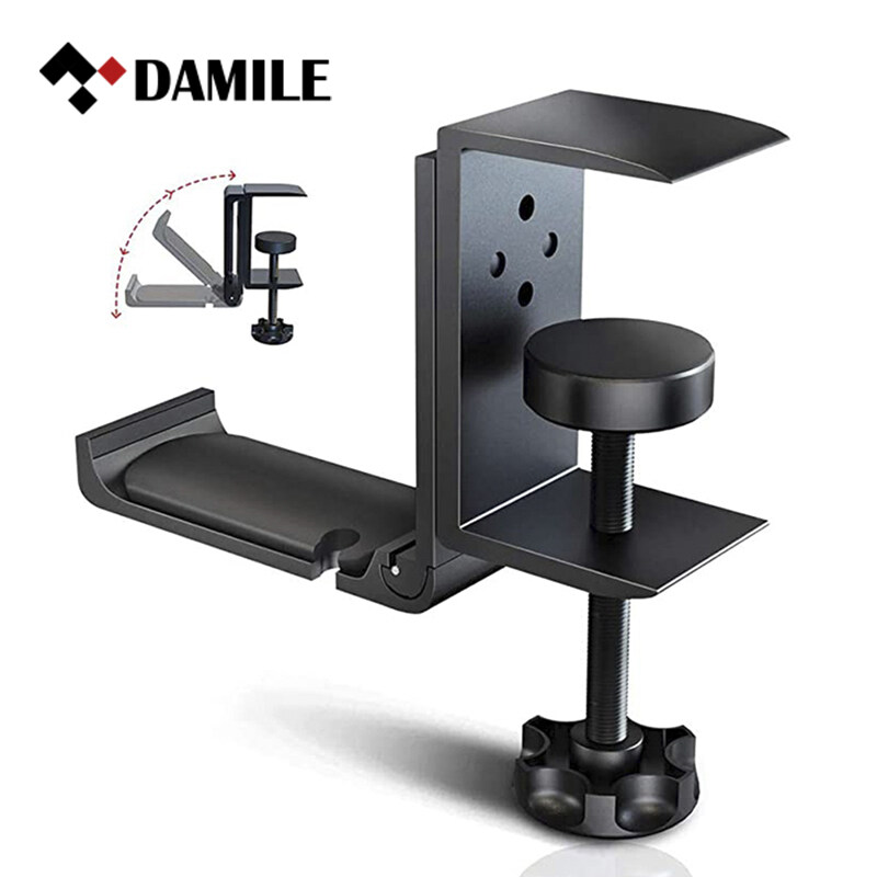 DAMILE Non Slip Hanger Headset Stand Durable Bracket Space Saving Table Clamp Desk Hook
