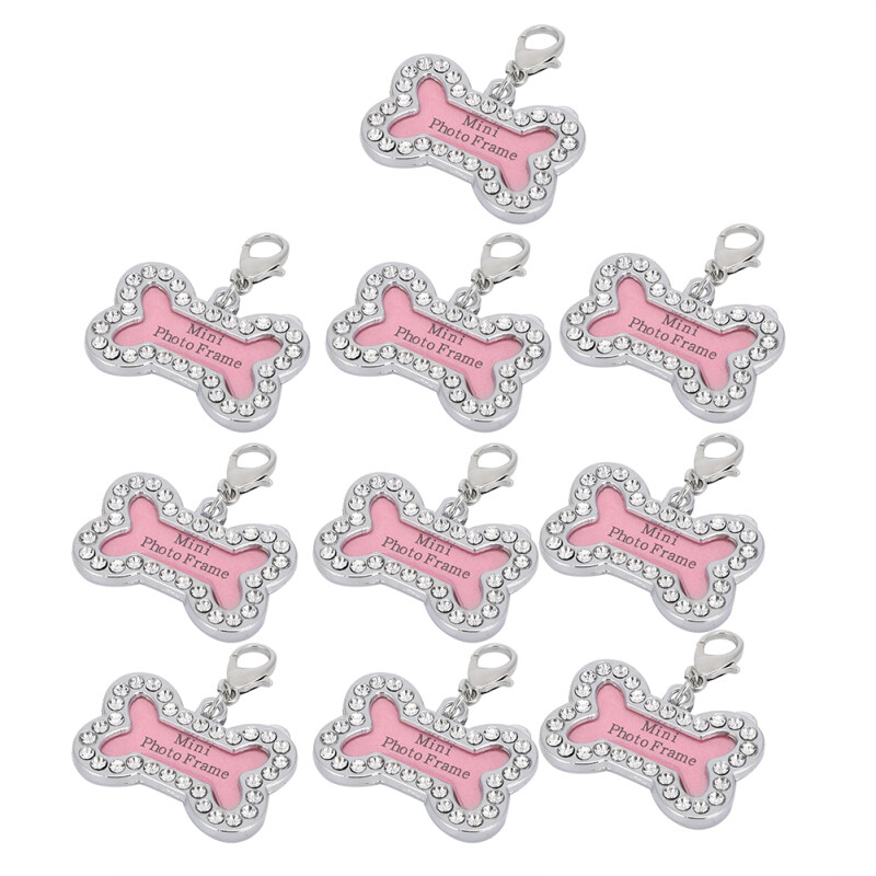 10 Cái Dog Cat Tag ID Tùy Chỉnh Chống Mất Vật Nuôi Chữ Thép Không Gỉ Treo Vòng Cổ