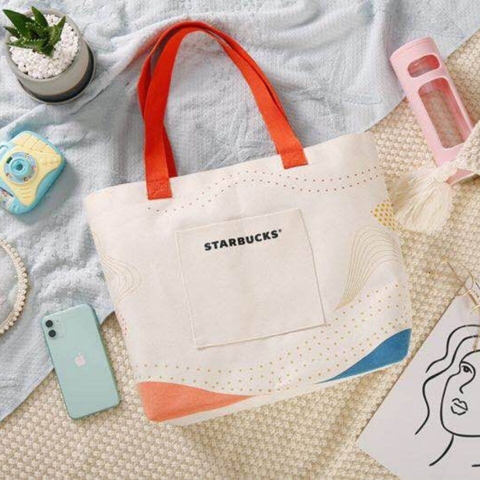 Túi Vải Starbuck, Túi Đeo Vai Dễ Thương Hàn Quốc Cho Học Sinh Nữ Túi Ins Túi Đeo Vai Đa Năng, Túi Xách Sức Chứa Lớn