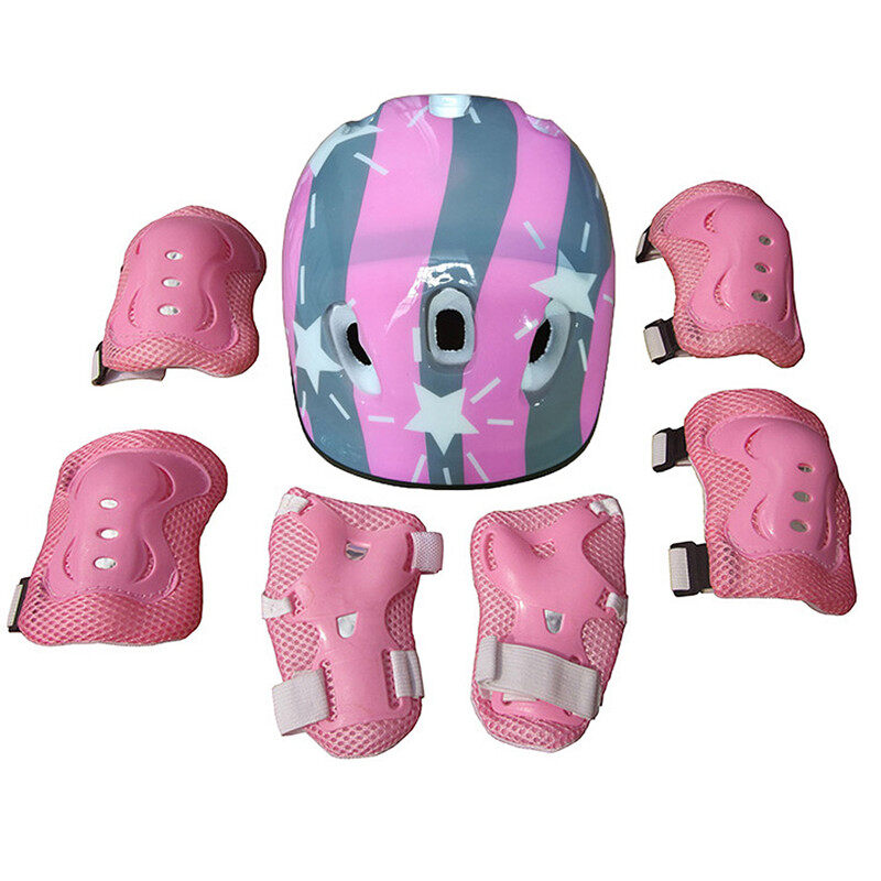Happybuyner Kids Safety Helmet & Knee & Elbow Pad Set For Cycling Skate Protection NEW