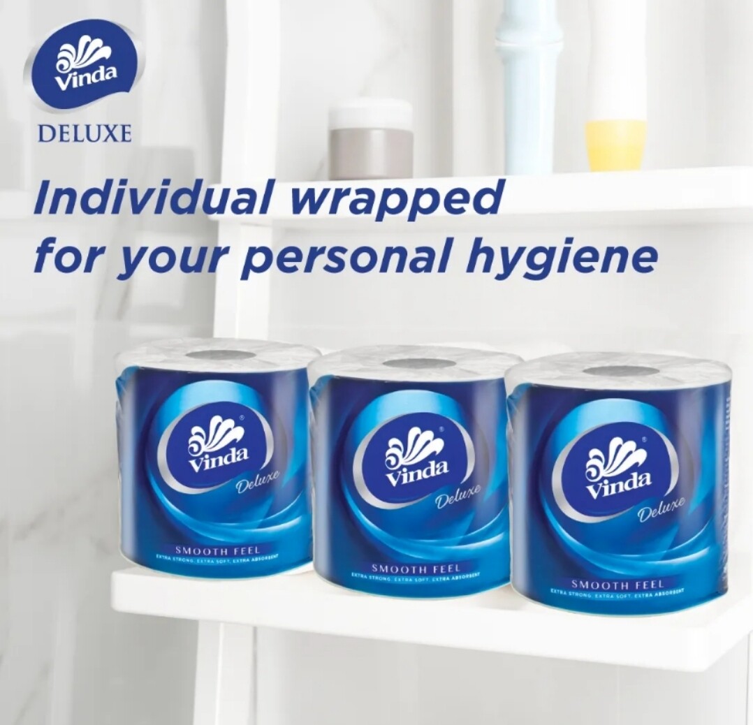 Vinda Deluxe Smooth Feel Soft Toilet Paper Roll 3ply (1pack 16 rolls