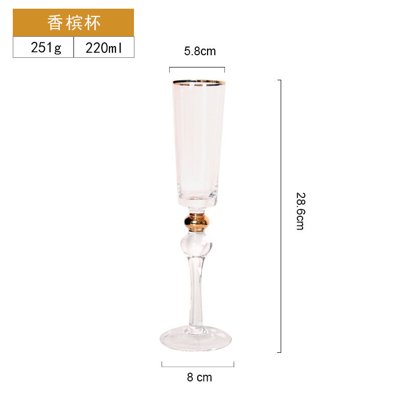 Luxury French Goblet Wine Glass Vintage Red Wine Glass Champagne Whiskey Cup Handmade Crystal Cup Bar Drinkwear