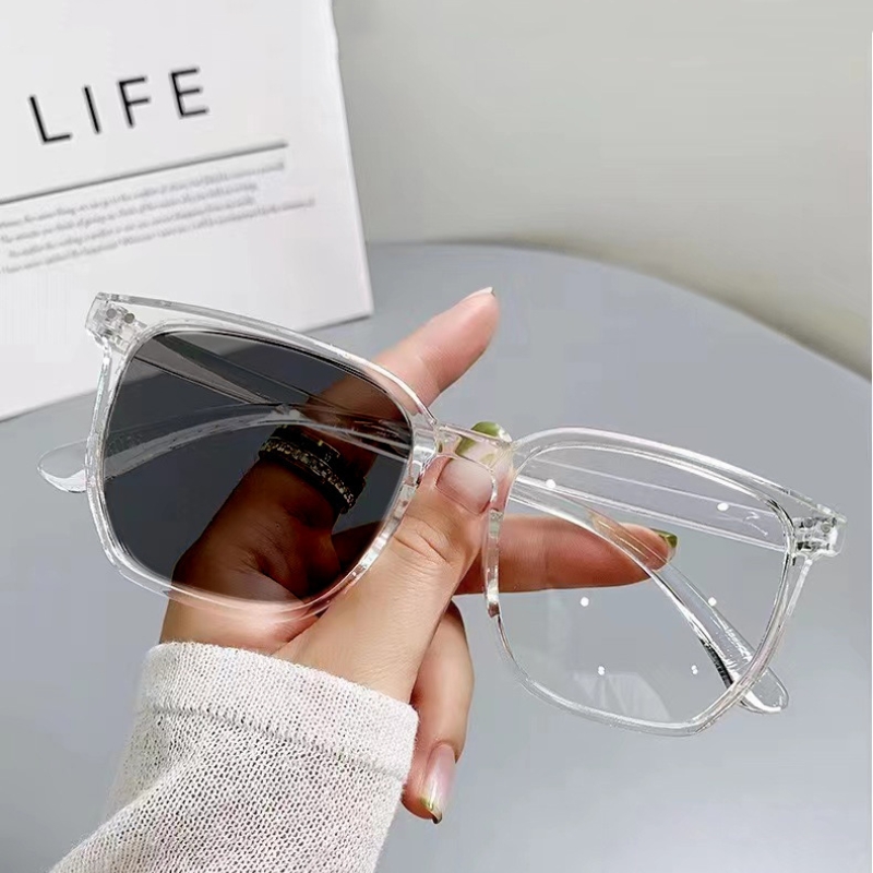 JN IMPRESSION Photosensitive Color-changing Myopia Glasses Large Frame Color-changing Glasses Frame Finished Minus Glasses
