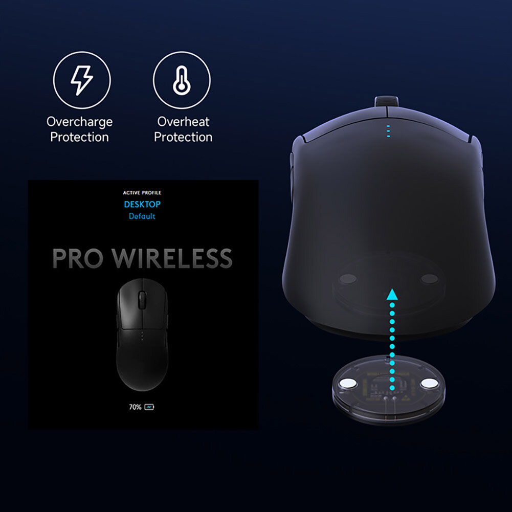 Chuột Chơi Game Sạc Không Dây Phụ Kiện Đế Mô-đun Qi Tương Thích Cho Logitech Gpw/Gpw2 Thế Hệ G403/G502/G703/G903