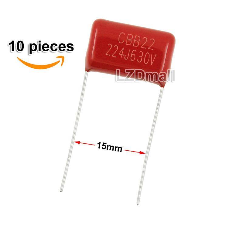 10 ชิ้น CBB22 224j630v 0.22 ยูเอฟ 630V224J สนาม 15 มิลลิเมตร 224 630 ...