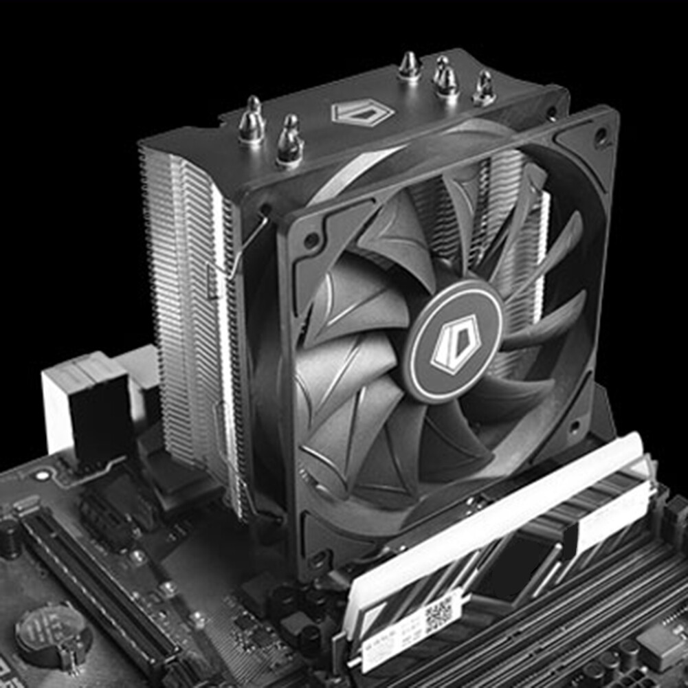 Quạt Làm Mát Khung Gầm Máy Tính Để Bàn 4 Chân 120Mm ID-COOLING, Vỏ Máy Tính PC Quạt Làm Mát PWM