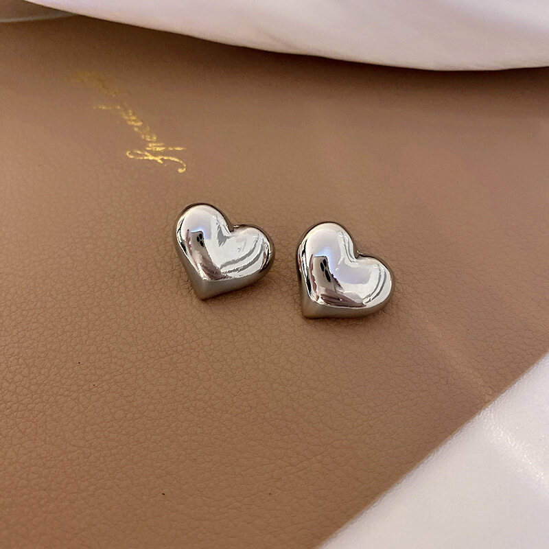 Solid Heart Line Tassel Peach Heart K Gold Heart Long Earline Fashion and Elegant Women's Earrings