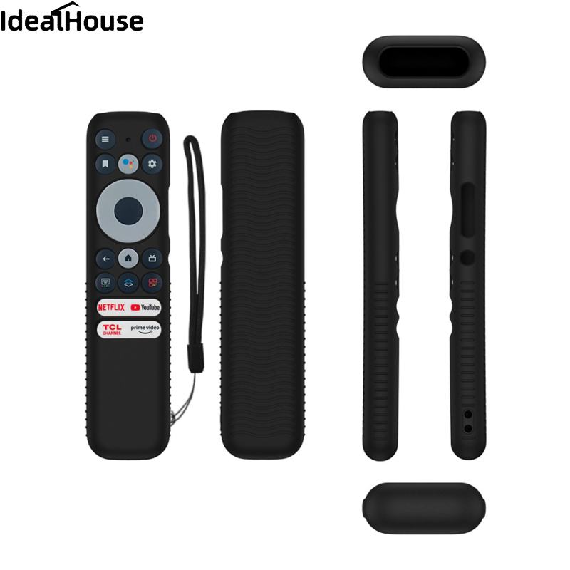 IDealHouse【100%Original】Tv Remote Control Silicone Cover Anti-fall Dust Protective Case Remote Sleeve Compatible For Tcl Rc902n Fmr1