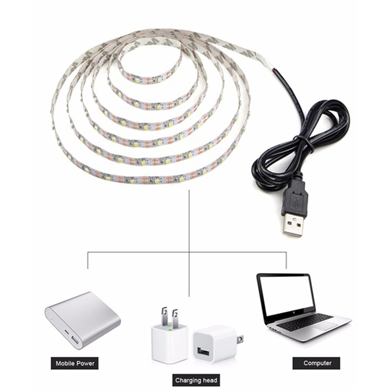 ABC 5V TV LED Backlight USB LED Strip Light Decor Lamp Tape TV Background Lighting