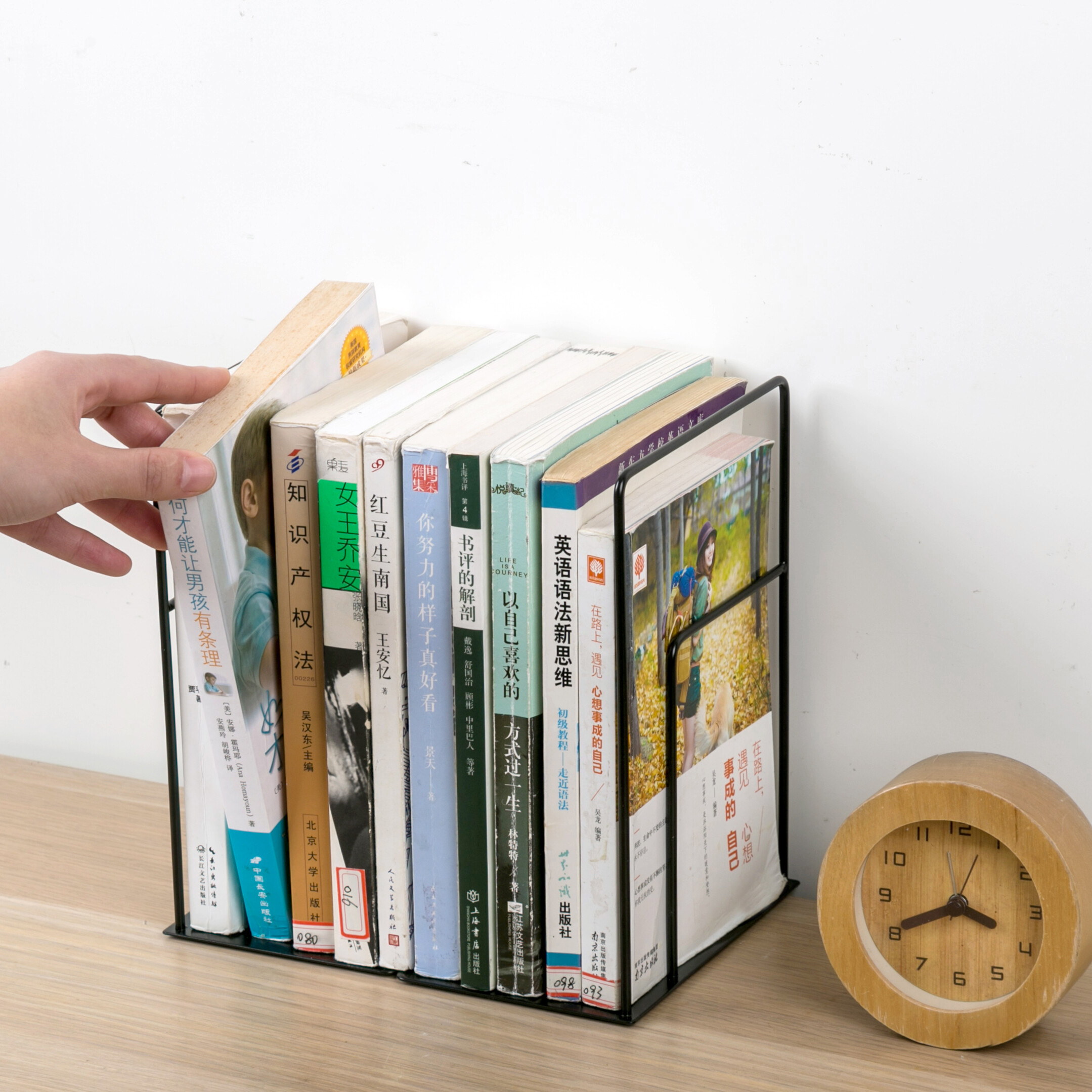 Homenhome 2 Giá Để Sách Rỗng Hình Chữ L Bằng Sắt Để Bàn