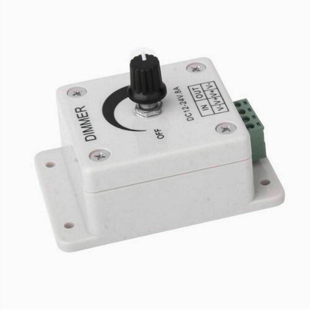 Home wi led dimmer switch dc 12v 24v 8a / led brightness adjustable controller for led strip light lamp led dimmer switch