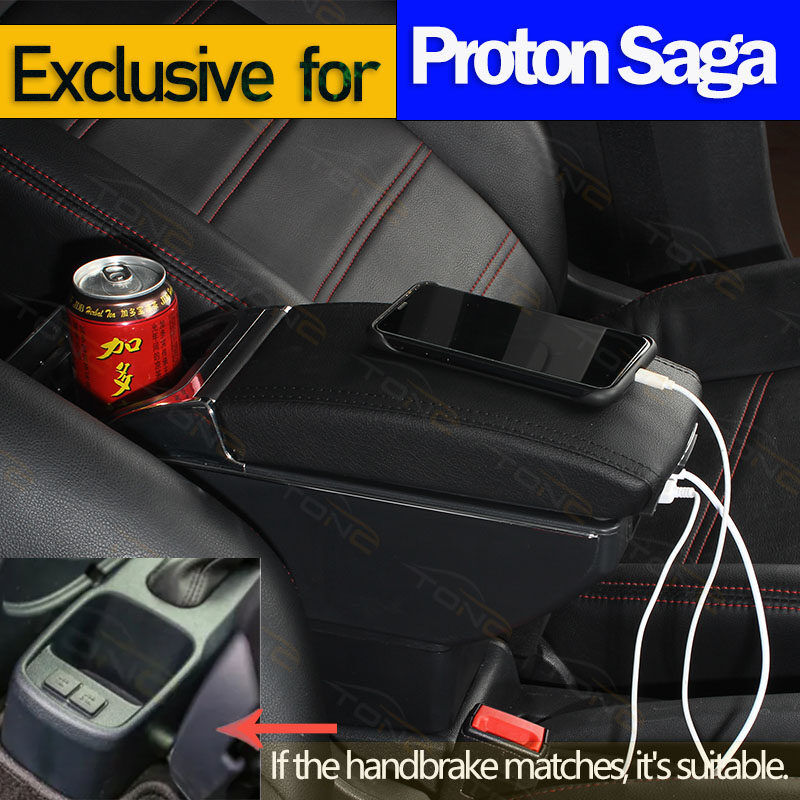For Proton Saga VVT 20142023 Armrests Box Interior Car Modification