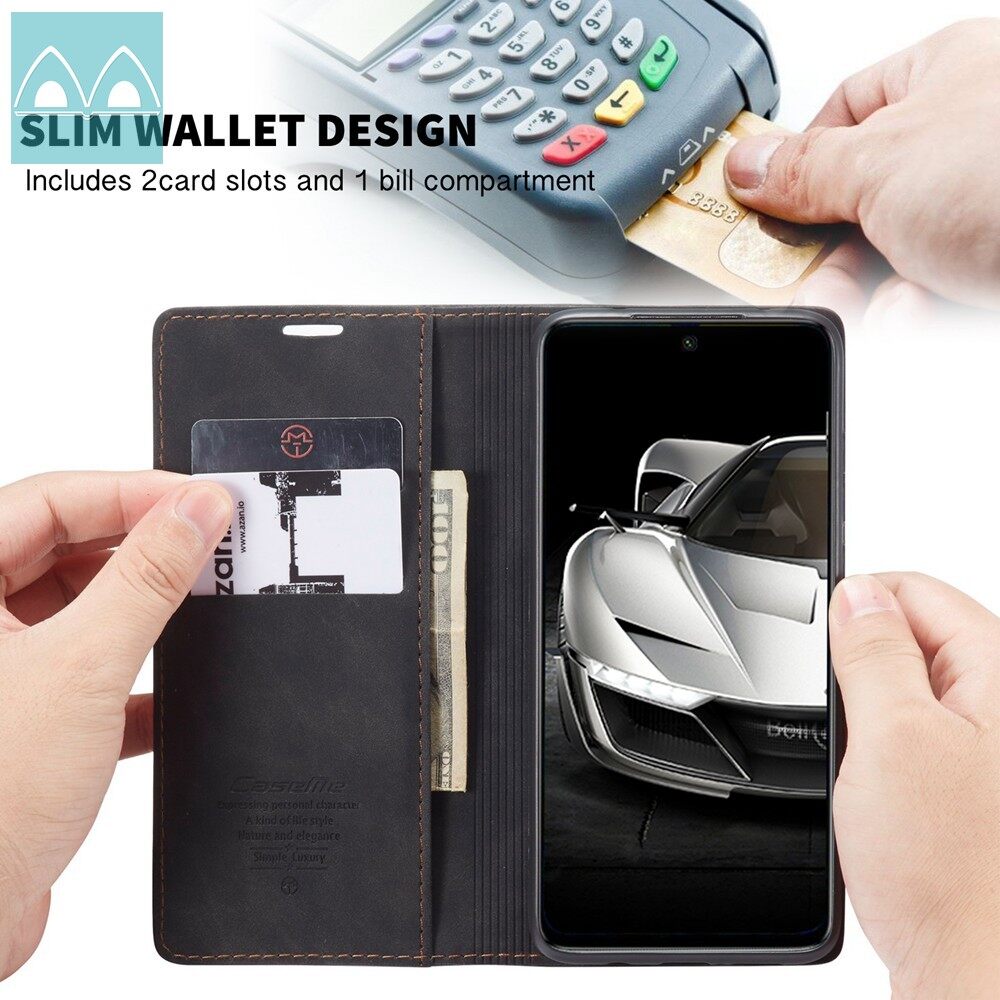 Ốp Lưng Cho Xiaomi Redmi Note 9S/Redmi Note 9 Pro/Redmi Note 9 Pro Max Bao Điện Thoại Dạng Ví Cổ Điển Điện Thoại Bao Da Từ Tính Với Khe Cắm Thẻ Có Chân Đế