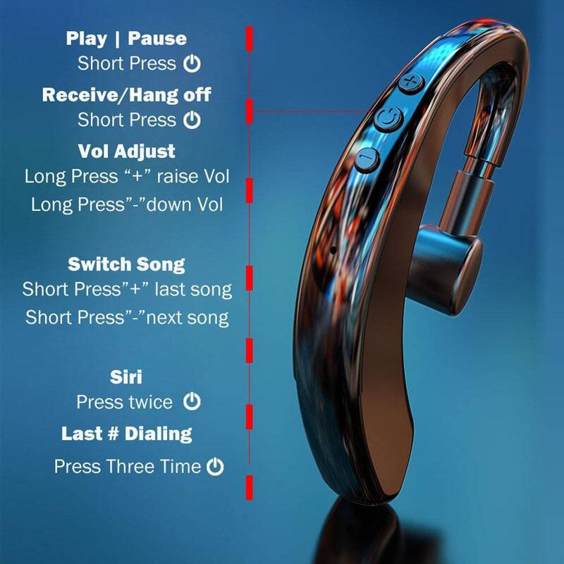 Tai Nghe Mới Tai Nghe Bluetooth Tai Nghe Không Dây Rảnh Tay Tai Nghe Doanh Nhân Tai Nghe Thể Thao Gọi Ổ Đĩa Cho Iphone Samsung