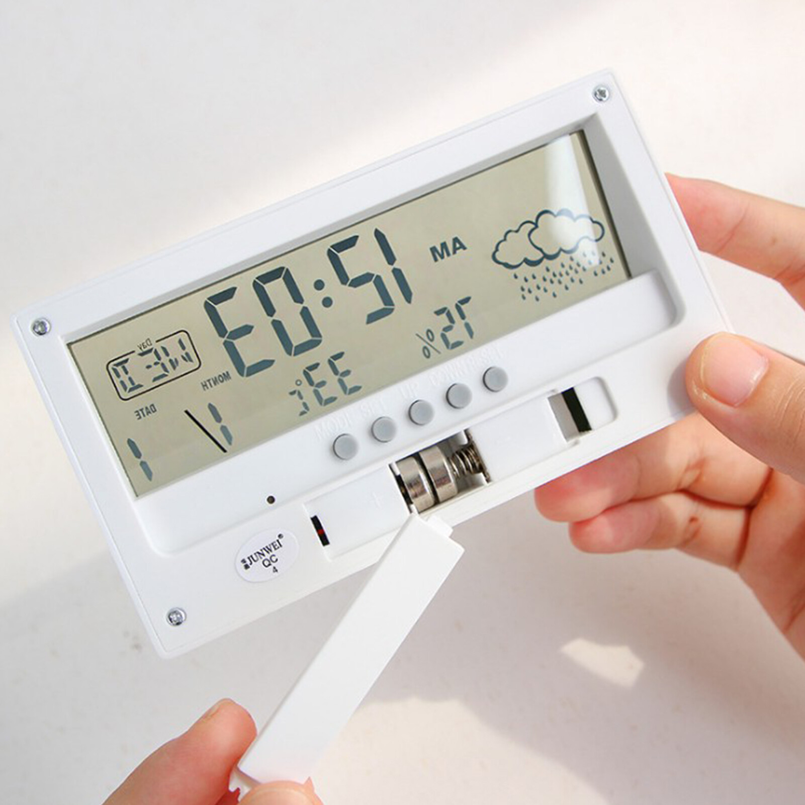 Terylin Đồng Hồ Báo Thức, Chức Năng Dự Báo Thời Tiết Thân Thiện Với Môi Trường Đồng Hồ Để Bàn Điện Tử ABS Đối Với Trang Chủ