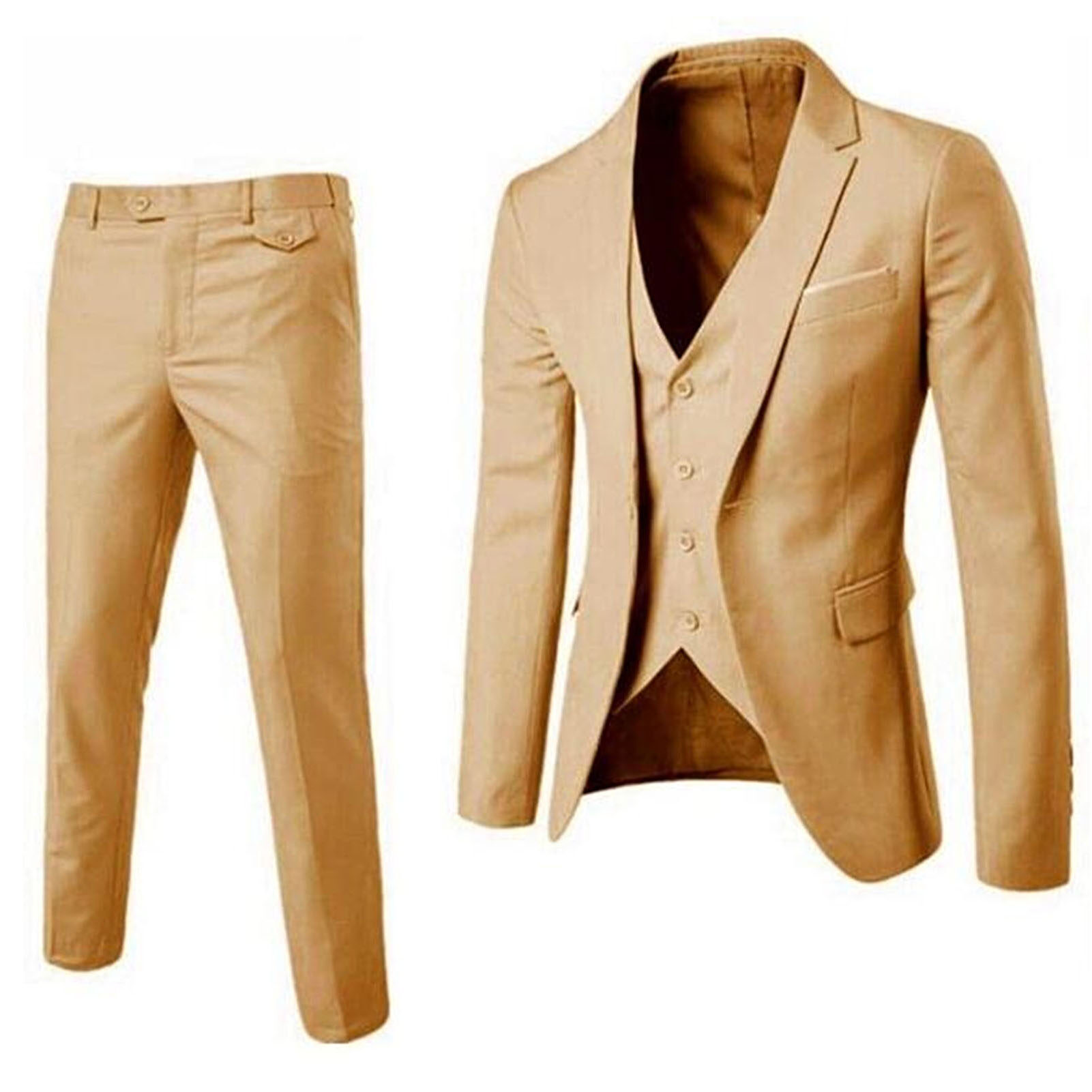 Ishara Groom Suit Pockets Korean Style Buttons Cuff Blazer Pants