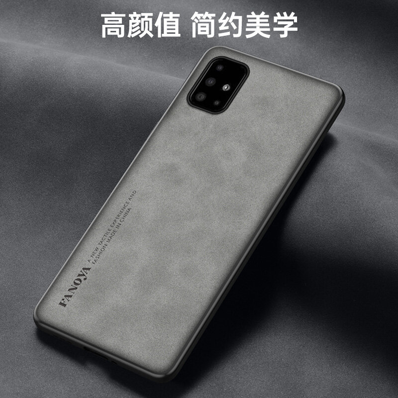Leather Luxury Case for Samsung Galaxy Note 10 Lite Note 10Lite Armor Shockproof Soft Silicone Edges Hard Back Protective Phone Cover
