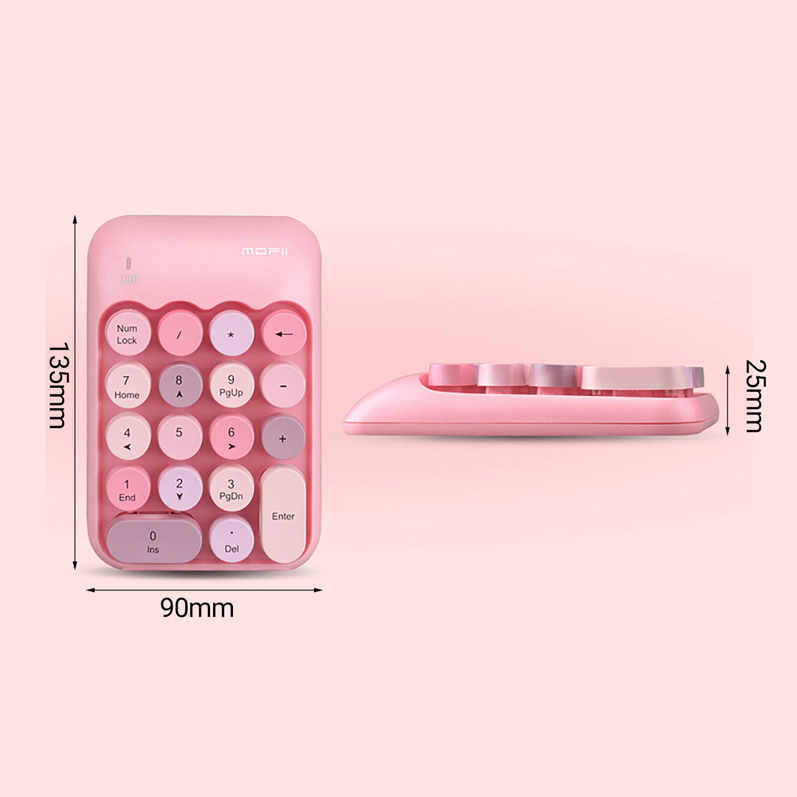 MOFII Bàn Phím Mini X910 Bàn Phím Số Không Dây USB 18 Phím 2.4G Cho Nhân Viên Tài Chính Bàn Phím Số Thời Trang Đa Chức Năng Chống Bắn