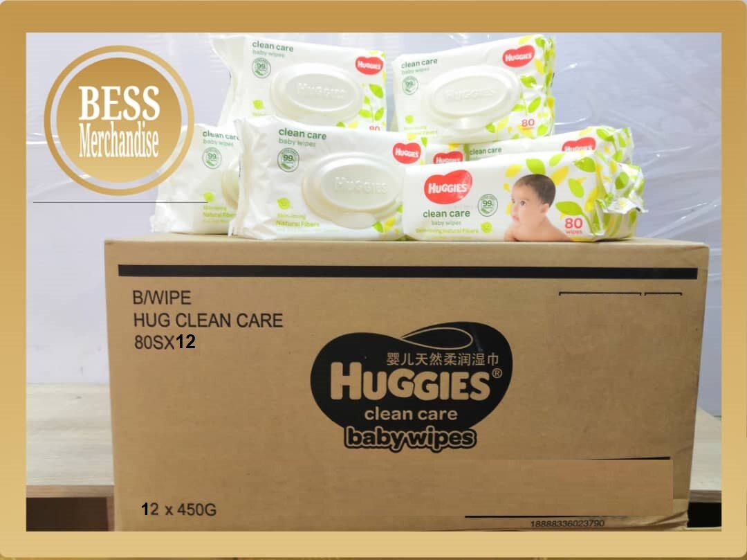 Huggies clean care baby wipes 80pcs x 12pack Lazada