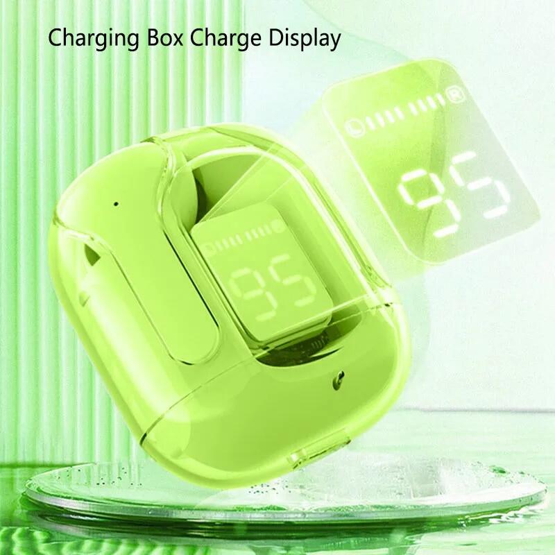 ♥ Thanh toán khi nhận hàng ♥  BT30 TWS Tai nghe Bluetooth không dây Hi-Fi Màn hình LED trong suốt Tai nghe Bluetooth Stereo Heavy Bass Đồng Ring Horn Tai nghe có micrô