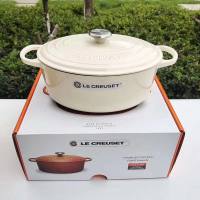 LE CREUSET cool color enamel pot stew pot cookware home fish pot stew pot oval pot 31cm cast iron pot
