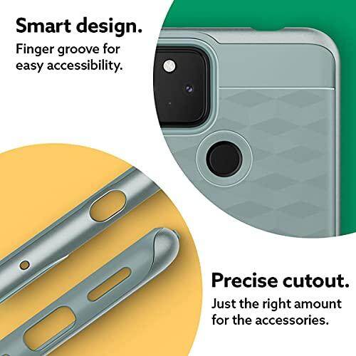 Caseology Ốp Lưng Google Pixel 5a 5G Ốp Lưng Nhựa PC TPU Họa Tiết 3D Bền Màu Xanh Lá Cây Thị Sai