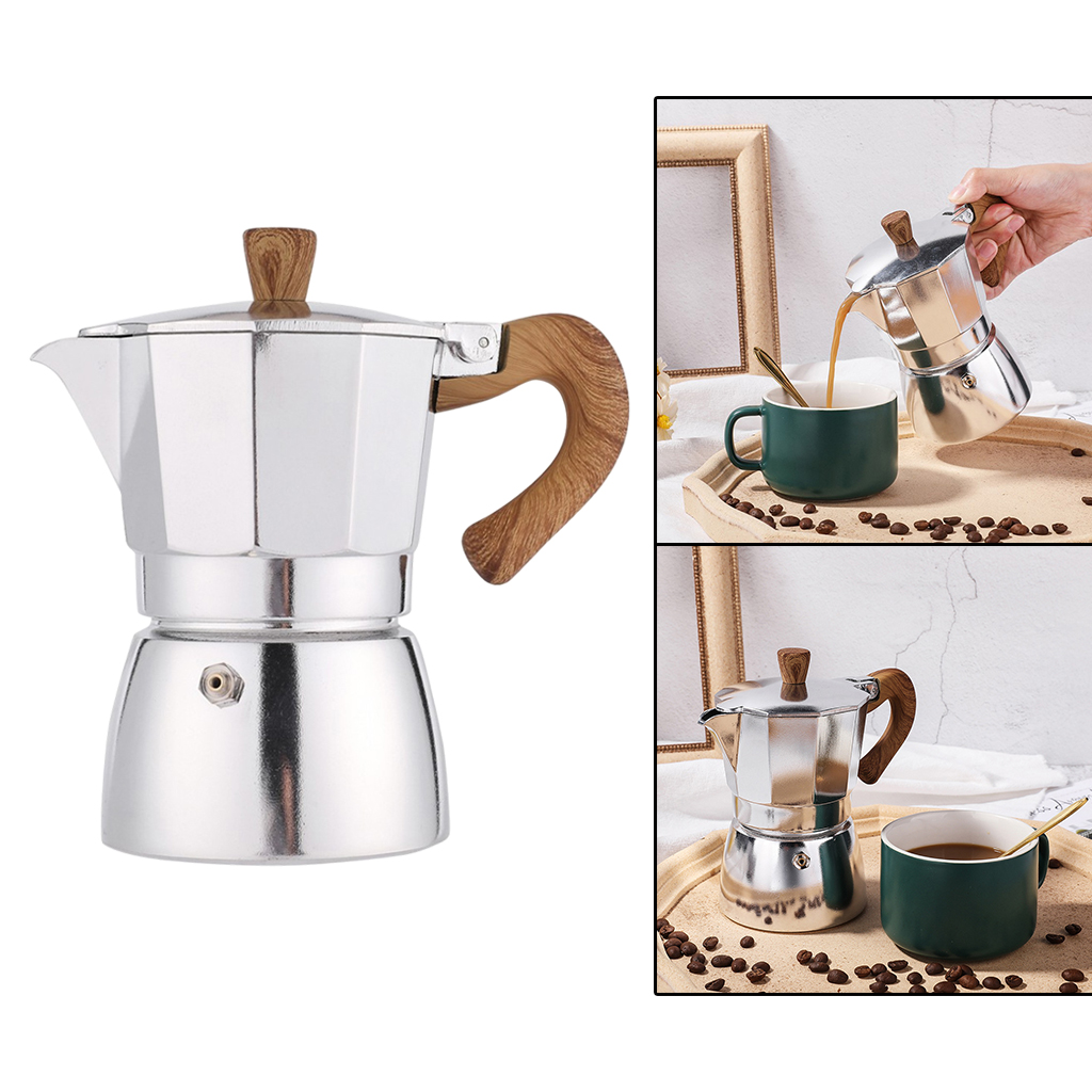Blesiya Máy Pha Cà Phê Espresso Cổ Điển Bình Moka Espresso, Dễ Vận Hành
