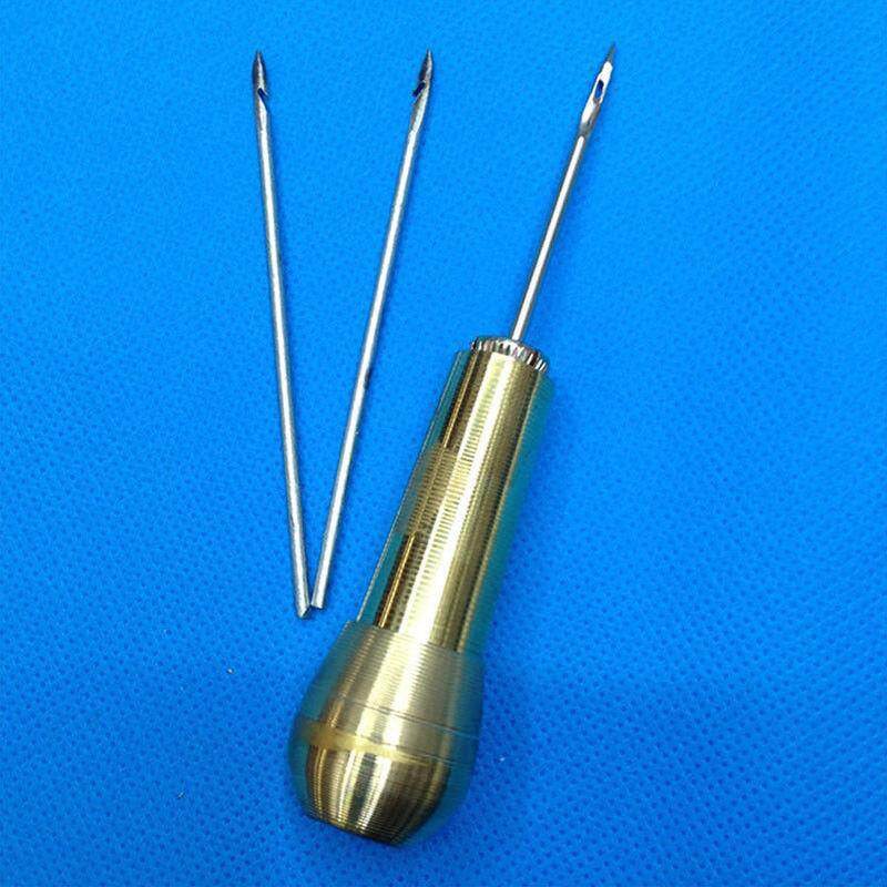 1sets Sewing Shoe Repair Tool Awl Leather Craft Kit Tools with Copper Handle Cone Needle