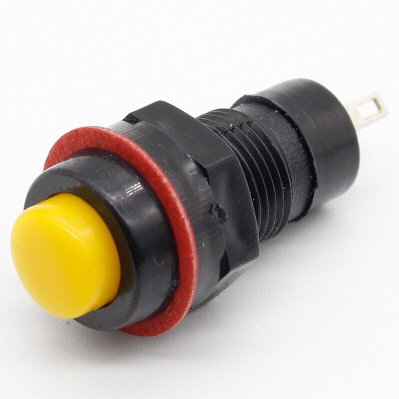 NEW 6pcs/lot Push Button Switch 10mm Momentary / Self Locking Round Button Switch