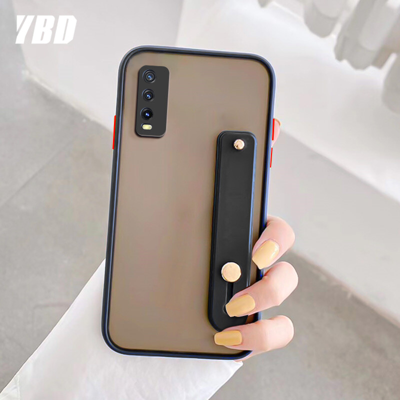 YBD Camera lens fully protected case For Vivo Y12A Y20S G Y12S Y20i Y20 Y20S Casing multiple colour Matte Hard PC Back Cover with phone Wristband bracket
