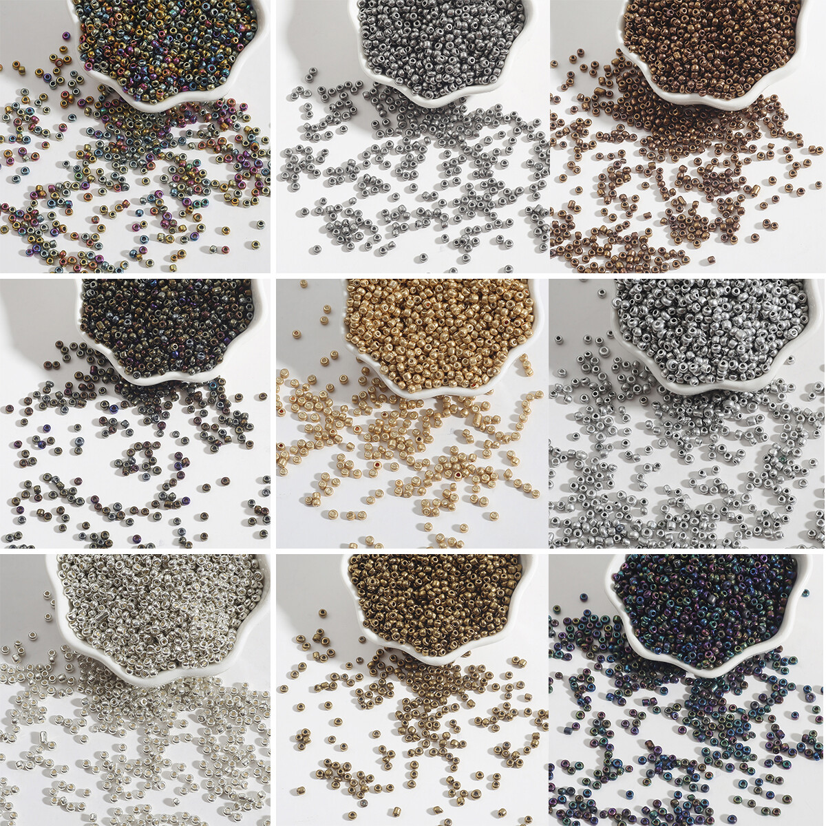 Czech Seed Beads 2mm 3mm 4mm Metal Color Glass Beads For Jewelry Making DIY Accessories