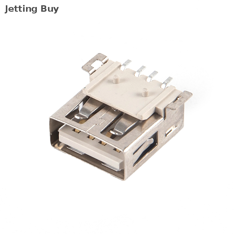 【Jettingbuy】 Flash Sale 10 cái đầu nối giắc cắm Hàn Cổng đầu cái tiêu chuẩn loại USB 2.0 Loại A đầu cắm PCB loại USB-A SMT 4pin