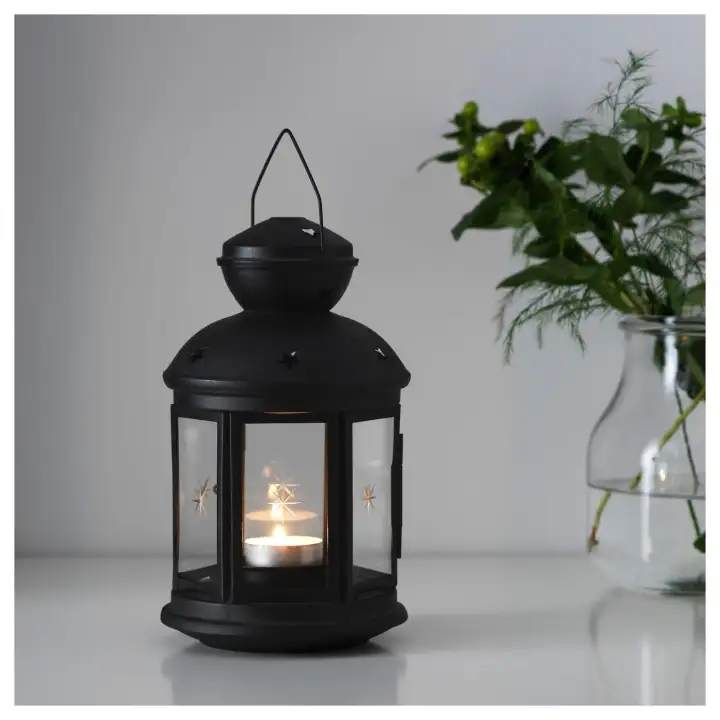 Gottgora Lantern For Candle In Metal Cup In Outdoor White Ikea