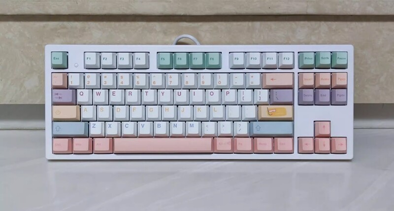 【Keycap Only】Beach Keycap Macaron Keycap 145 Keys Cherry Profile PBT Sublimation with 7u Spacebar Split space Keycaps For Cherry MX Switch Mechanical Keyboard RK61/Anne Pro 2/GK61