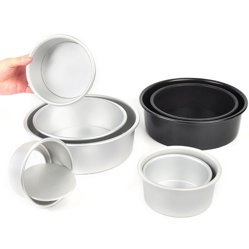 Houseeker Thicken Baking Cake Trays Aluminum Round Movable Bottom Cake Pans Bakeware Tools