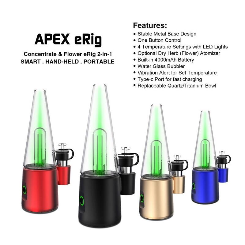 APEX Erig Electric Nail Dab Rig Starter Kit 4000Mah แบตเตอรี่4การตั้ง