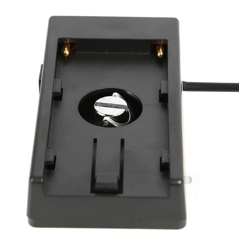 Camera Battery Adapter Buckle Plate with 7.4V DC Plug for Sony NPF