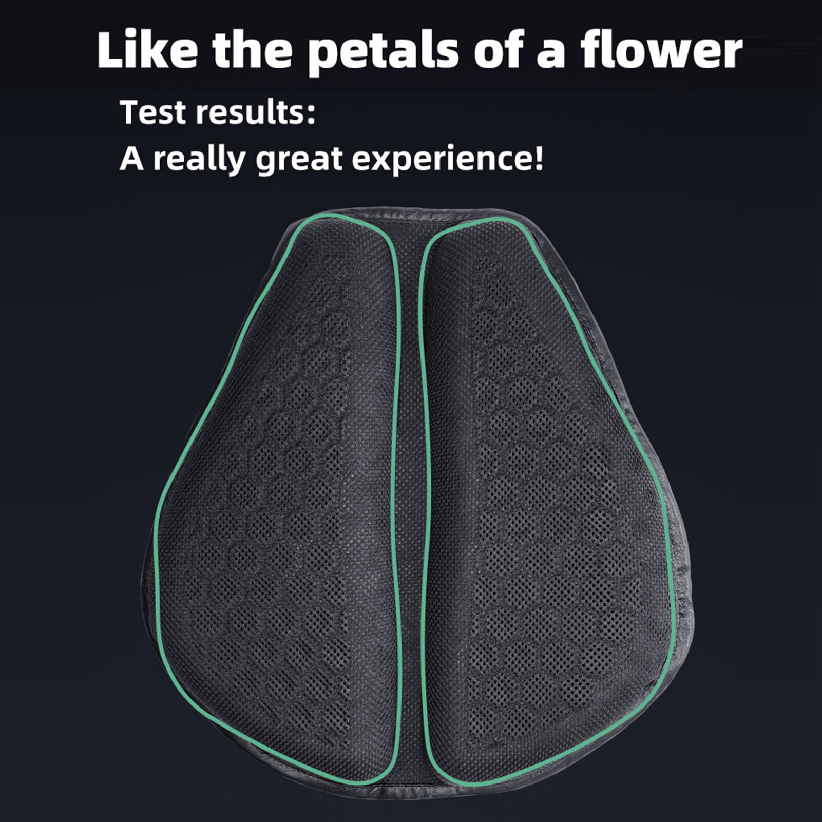 Universal 3D Motorcycle Shock-absorbing Cushion Breathable Seat Protector Thickened Motorcycle Seat Pad Petal Upgraded Air Duct Cooling Down For Comfortable Travel