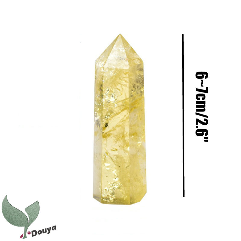 1 Cây Đũa Đơn Pha Lê Thạch Anh Citrine Đá Thạch Anh Chữa Bệnh (6 ~ 7Cm)