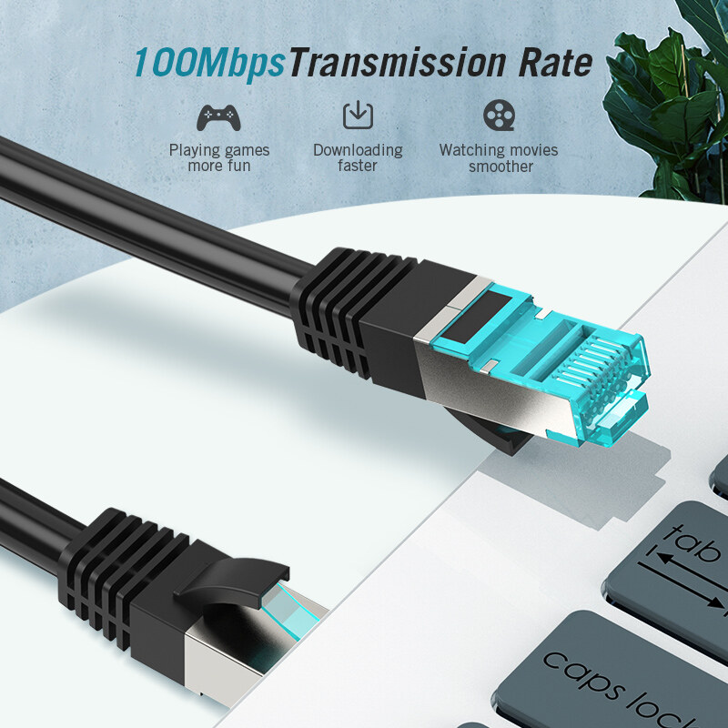 Vention dây cáp mạng lan Ethernet Cable Cat5e Lan Cable FTP Cat 5e Network Patch Cable 0.75m 1m 1.5m 2m 3m For PS2 PC Computer Router RJ45 Cable