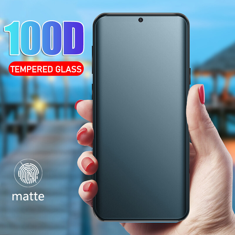 Samsung galaxy s8 s9 s10 s20 plus note 8 10 20 ultra matte full cover tempered glass screen protector