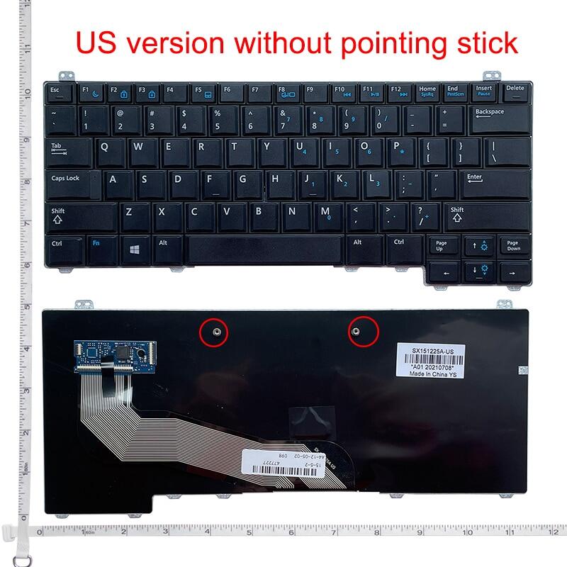 US Black New English Replace Laptop Keyboard For DELL For Latitude E5440