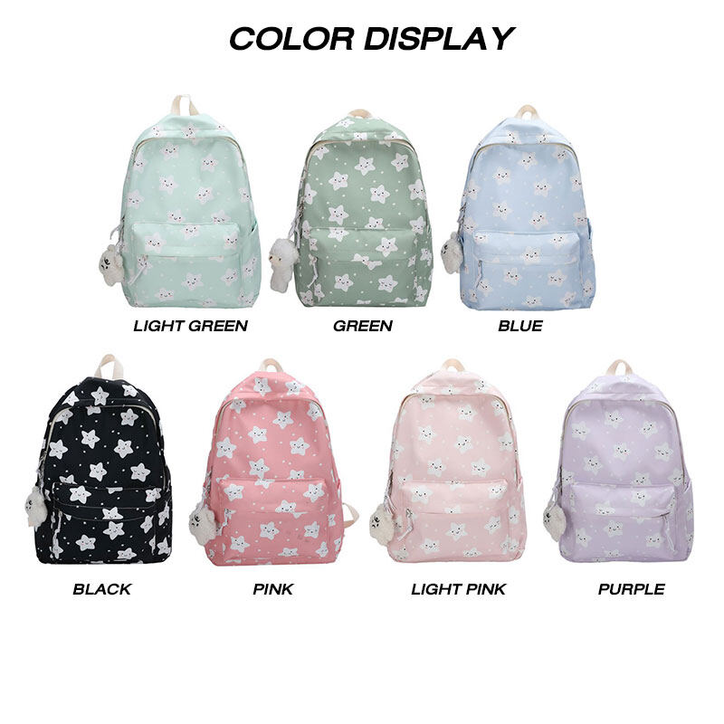 NALLCHEER student backpack junior high school computer bag Large-capacity printed graffiti backpack for college students