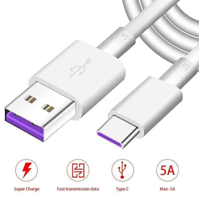 Cáp Loại C 5A Cáp Sạc Nhanh Cho Huawei Cáp USB Cáp USB Type C Cho Samsung Cáp OnePlus Oppo Realme XiaoMi Cabel