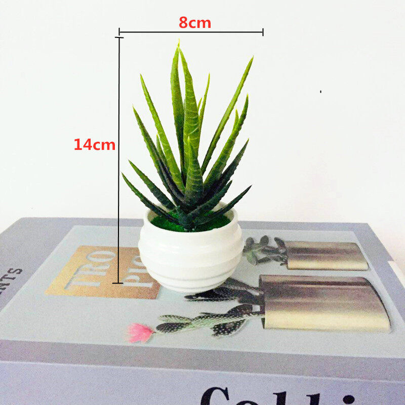 Home Decor Artificial Flowers Plastic Aloe Vera Faux Rosemary Small Plant Potted Mini Fake Plants