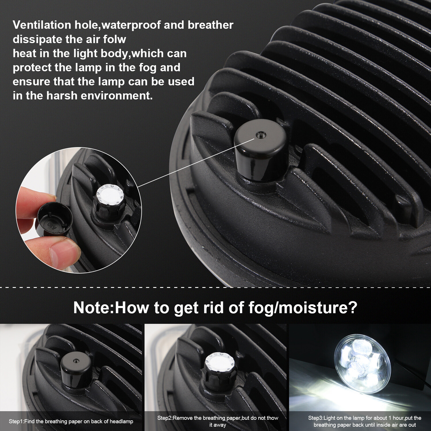 5.75 inch LED Headlight Motorcycle Projector Headlamp Super Wide Angle Driving Light